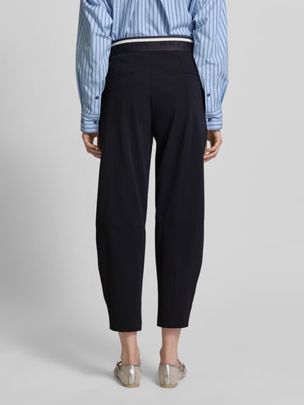 CAMBIO Slim Fit Hose mit elastischer Label-Bund Modell 'EDEN' Marine 5