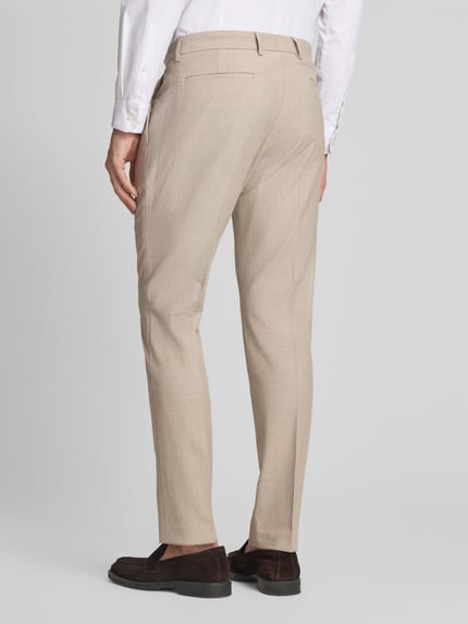 s.Oliver BLACK LABEL regular fit pantalon met linnen Beige - 5