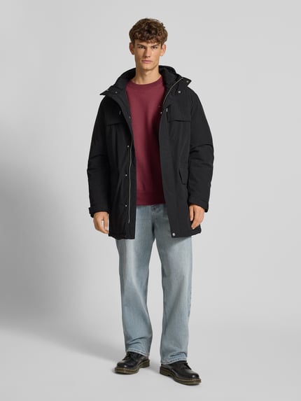 Tommy Jeans Parka o kroju regular fit z kapturem model ‘CITY READY’ Czarny 1