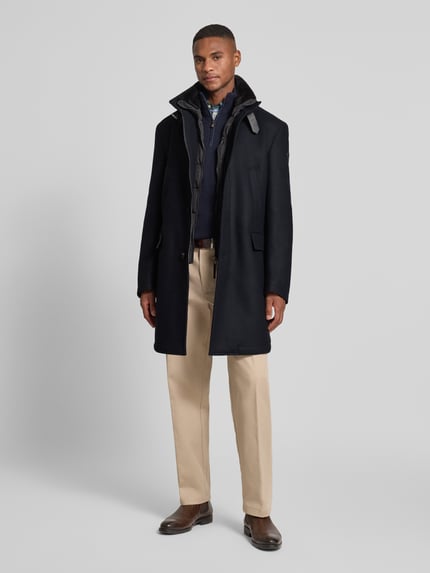 JOOP! COLLECTION Lange jas van wolmix, model 'Mikos' Donkerblauw - 1