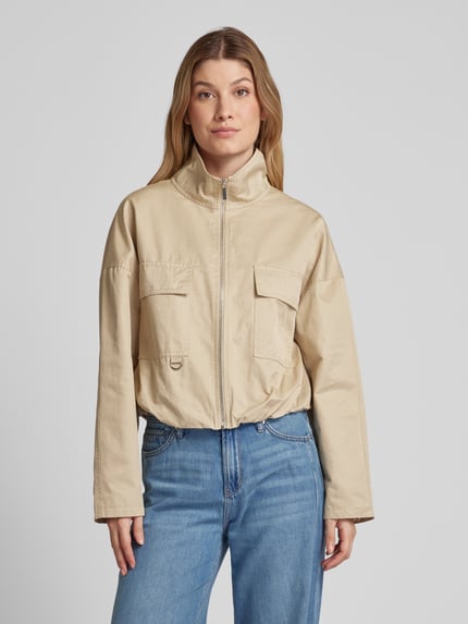 OPUS Kort jack met opstaande kraag, model 'Hanneka' Beige - 4