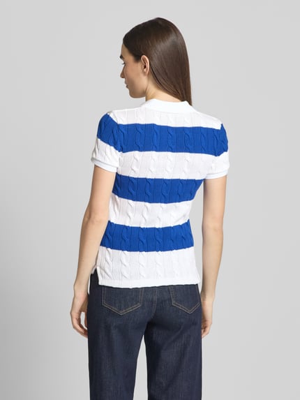 Polo Ralph Lauren Slim fit poloshirt in gebreide look Koningsblauw - 5