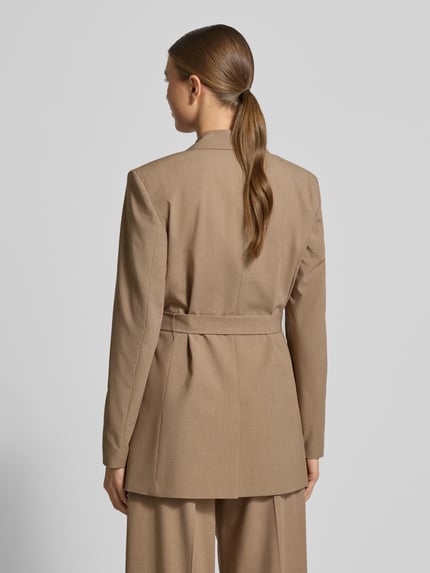 HUGO Regular Fit Longblazer mit Viskose-Anteil Modell 'ABIVALE' Beige Melange 5