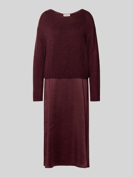 ROBE LÉGÈRE Midikleid im Double-Layer-Look Bordeaux 2
