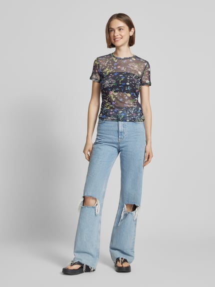 EDITED T-Shirt mit Rundhalsausschnitt Modell 'Lissy' Black 1