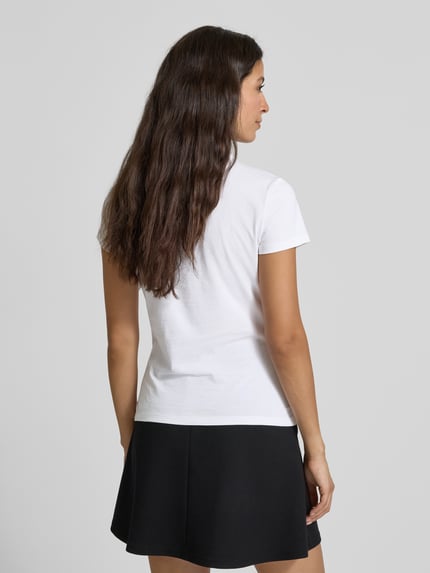 BOSS Orange Slim fit T-shirt van puur katoen Wit - 5