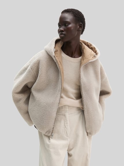 Marc O'Polo Relaxed Fit Blouson mit Wendefunktion Taupe 3