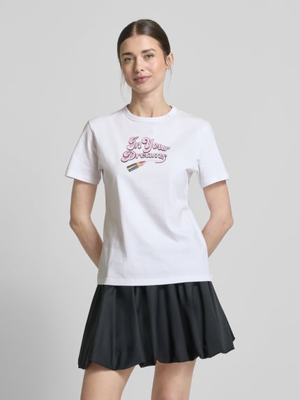 HUGO T-Shirt mit Rundhalsausschnitt Modell 'Damacia' Weiss 4