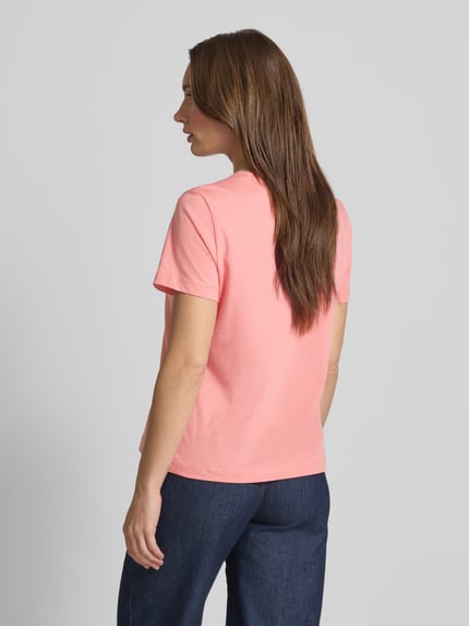 Tom Tailor Regular Fit T-Shirt aus reiner Baumwolle Apricot 5