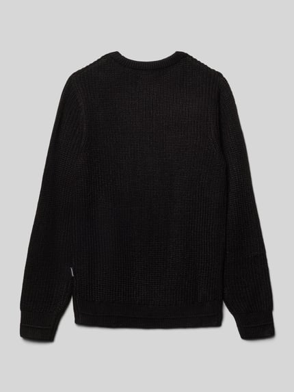JACK & JONES Relaxed Fit Pullover in Strick-Optik Modell 'Kaito' Black 3