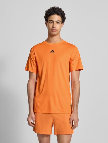 adidas Training Krój regular fit Sport Damski t-shirt z Nadruk z logo Pomarańczowy 4