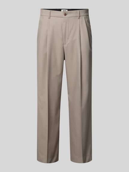 wide fit broek met persplooien Shop The Look MANNEQUINE