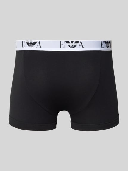 Emporio Armani Trunks im 3er-Pack mit Logo-Bund Black 3
