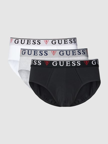 GUESS Slip met elastische band model 'BRIAN HERO' in set van 3 Lichtgrijs gemêleerd - 1