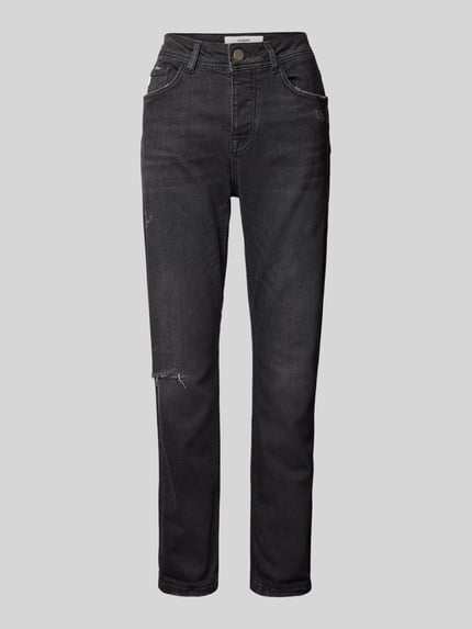 Goldgarn Slim Fit Jeans im Destroyed-Look Graphit 2