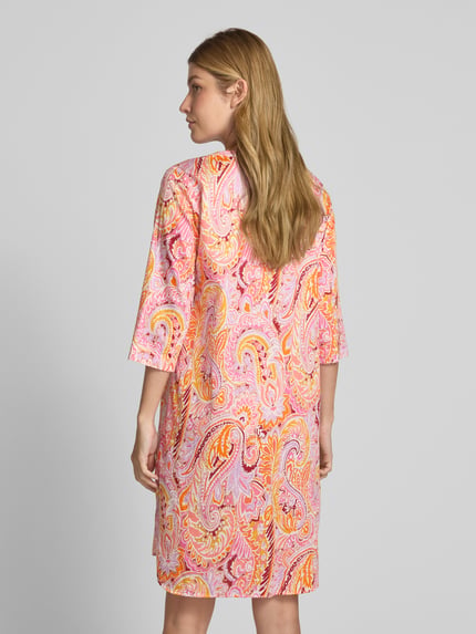Smith and Soul Knielanges Kleid mit V-Ausschnitt Apricot 5