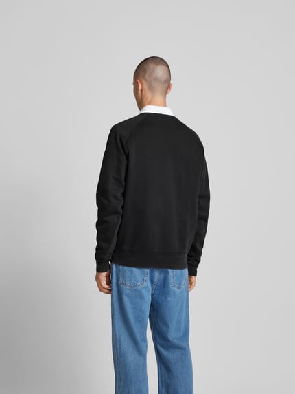 Closed Sweatshirt met geribde boorden Zwart - 5
