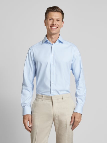 OLYMP Modern fit zakelijk overhemd met kentkraag Bleu - 4