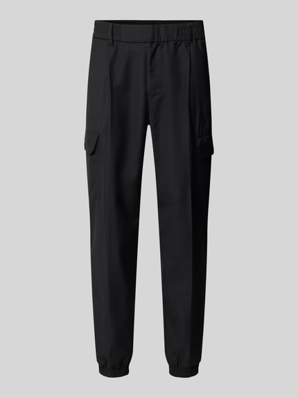 Armani Exchange Spodnie cargo o kroju tapered fit z elastycznym pasem model ‘PANTALONI’ Czarny 2