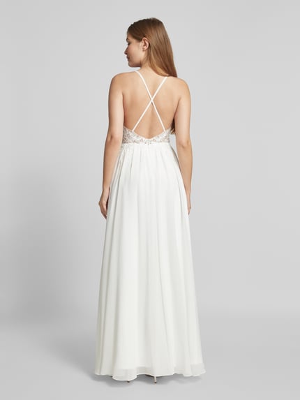 LUXUAR FASHION Bruidsjurk met kralen Offwhite - 5