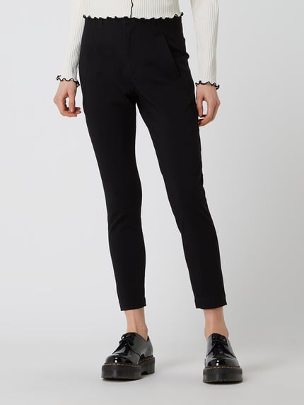 FREE/QUENT Slim Fit High Waist Hose aus Viskosemischung Modell 'Jenny' Black 4