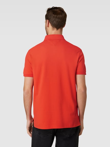 Tommy Hilfiger Poloshirt met labelstitching Neon rood - 5