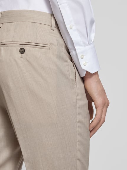 Pierre Cardin Regular Fit Anzughose mit Bügelfalten Modell 'Ryan' Beige 3