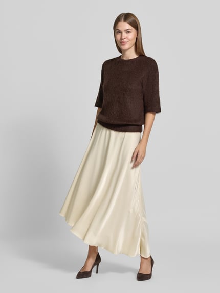 OPUS Pullover aus Mohair mit Halbarm Modell 'Pammi' Dunkelbraun 1