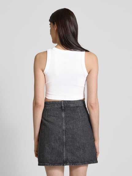 DRYKORN Korte top in riblook, model 'NADEEN' Wit - 5