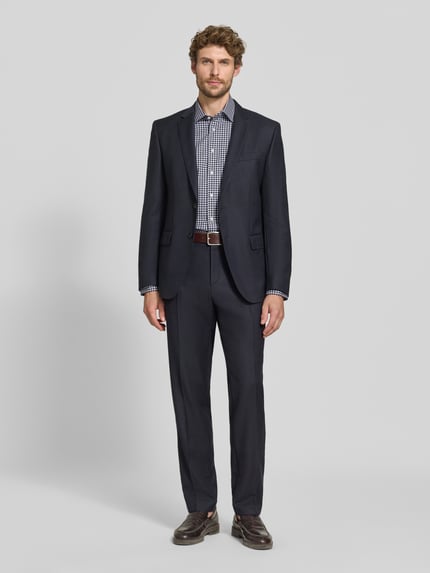Christian Berg Men Regular Fit Businesshemd aus elastischem Baumwoll-Mix Dunkelbraun 1