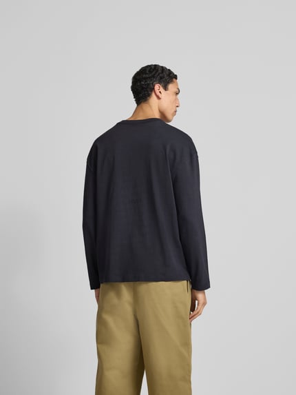 ANNARR Shirt met lange mouwen met ronde hals Marineblauw - 5