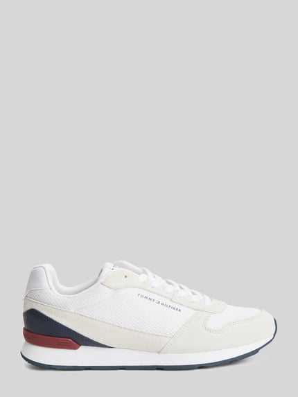 Tommy Hilfiger Sneakersy z naturalnej skóry z detale z logo Biały 2