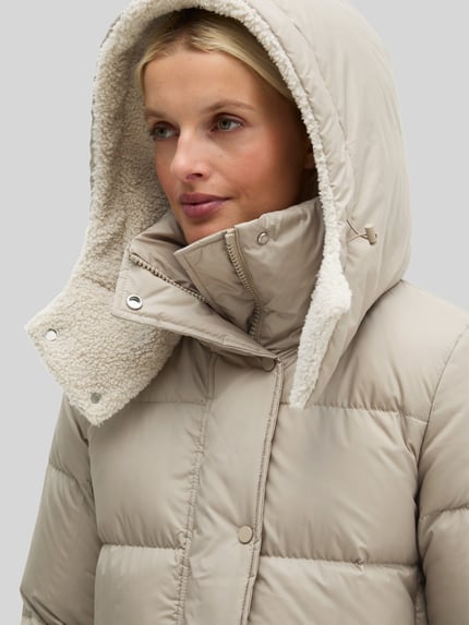 Marc O'Polo Steppmantel mit Kapuze Taupe 3