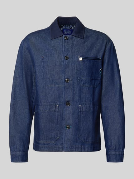 Regular Fit Hemdjacke in Denim-Optik Shop The Look MANNEQUINE