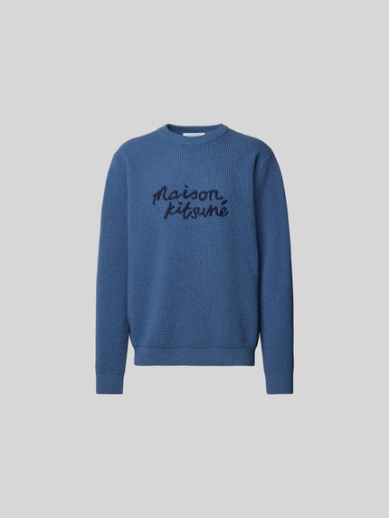 MAISON KITSUNÉ Sweatshirt met labelstitching Oceaanblauw - 2