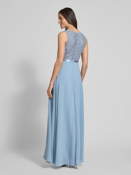 LUXUAR FASHION Abendkleid mit Strasssteinbesatz Rauchblau 5