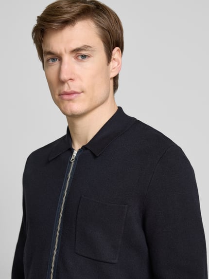 Samsøe Samsøe Cardigan mit Zweiwege-Reißverschluss Modell 'GUNA' Dunkelblau 3