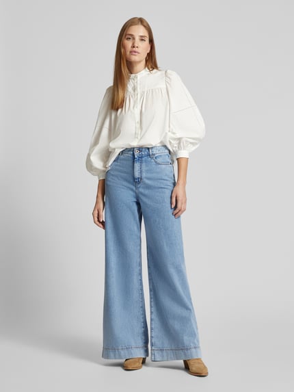 Weekend Max Mara Regular fit blouse met opstaande kraag, model 'RIBALDO' Wit - 1