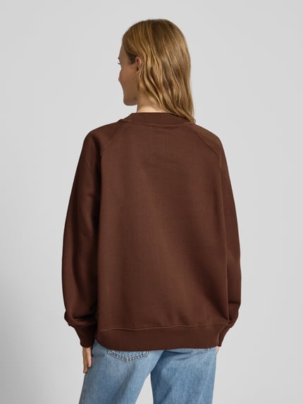 LeGer Oversized Sweatshirt mit gerippten Abschlüssen Modell 'Maxime' Dunkelbraun 5