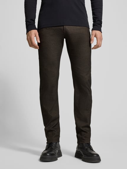 Pierre Cardin Slim Fit Stoffhose mit Viskose-Anteil Modell 'Lyon' Dunkelbraun 4