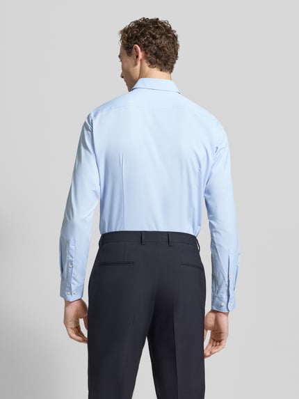 Jake*s Regular Fit Business-Hemd mit Knopfleiste Bleu 5