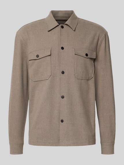 ONLY & SONS Regular fit overhemdjack met viscose, model 'MARK' Lichtbruin - 2