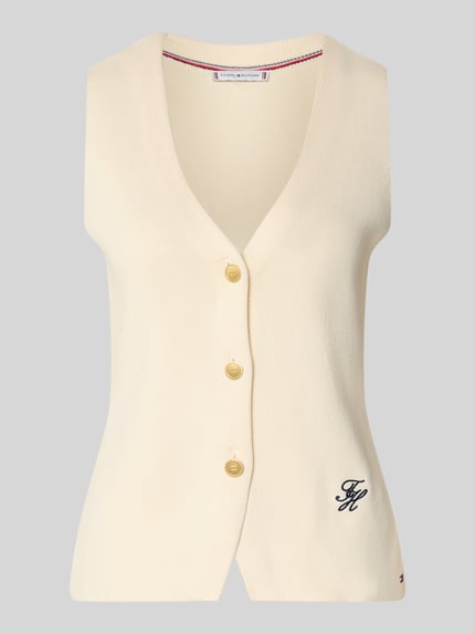 Tommy Hilfiger slim fit bodywarmer van puur katoen Wit - 2