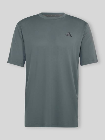 adidas Training Sport-T-Shirt mit Seitenschlitzen Dunkelgruen 1