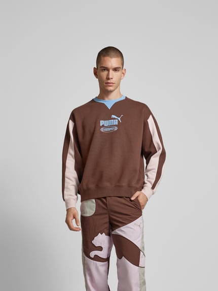 PUMA Sweatshirt met labeldetail Middenbruin - 4