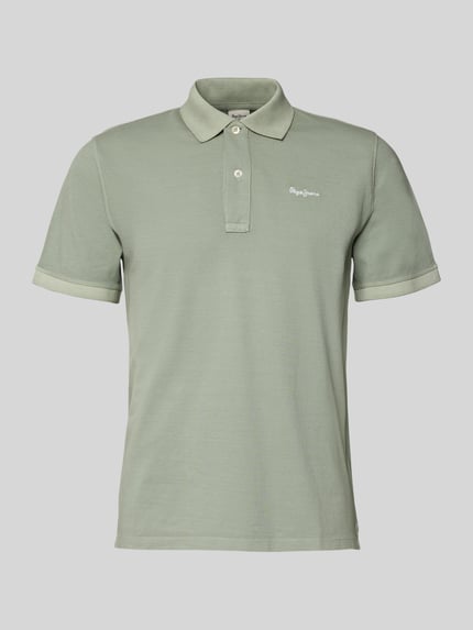 Pepe Jeans Regular Fit Poloshirt aus reiner Baumwolle Modell 'OSCAR' Oliv 2