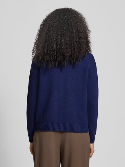 Fynch-Hatton Relaxed Fit Cardigan aus reiner Wolle in Strick-Optik Marine 5
