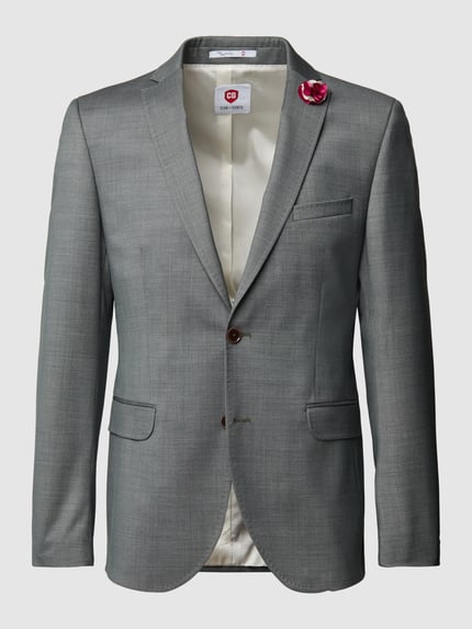 Slim Fit 2-Knopf-Sakko mit Zier-Detail Shop The Look MANNEQUINE