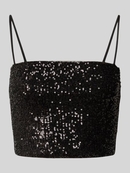 Jake*s Cocktail Slim Fit Top mit Allover-Pailettenbesatz Black 2
