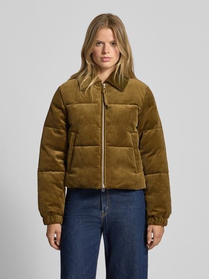 Marc O'Polo DENIM Boxy Fit Steppjacke aus Baumwoll-Cord Khaki 4